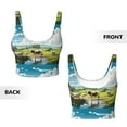 thumbnail image 5 of Lsque Countryside Farm Cow Printed Women'S Sports Bra, Compression, Moisture Wicking, High-Impact Sports Bra For Women,Supportive sports bra-X-Large, 5 of 9