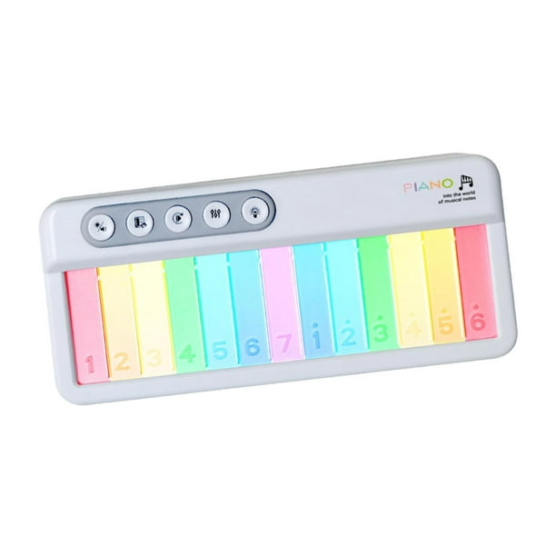 Juguete musical para bebés, juguete de piano para aprendizaje temprano para niños, niñas y niños. blanco