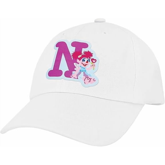 Sesame Street Abby Kids Toddler Cap With Initial, Toddler Boys Hat, Youth Girl Baseball Cap, Cute Toddler Baseball Cap