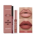 thumbnail image 1 of Fiudx Lápiz Labial Mate, Brillo Labial de Lujo, Dúo Delineadores Que No Secan, Tacto Sedoso de Larga Duración, Maquillaje Diario Sin Manchas, Regalo de Moda para Mujer, 3 Años de Duración Incluido., 1 of 2