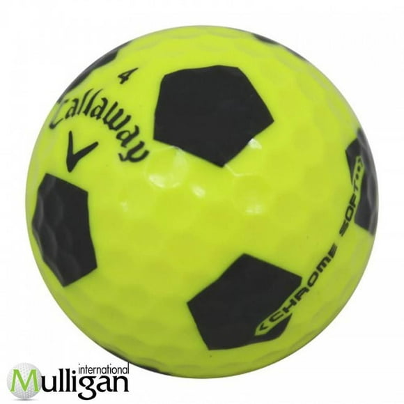 Mulligan - 12 balles de golf récupérées Callaway Chrome Soft Truvis 5A Pristine, Jaune