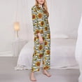 thumbnail image 3 of Goofa Cute Sunflowers Printed Women’s 2 Piece Pajama Set Super,Pajamas Women's Long Sleeve Sleepwear Soft Button Down Loungewear Pjs Lounge Set Nightwear-X-Large, 3 of 9