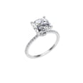 thumbnail image 2 of Oryn Jewel 1.7 Ct Cushion Cut Solitaire Engagement Ring - Lab-Created Diamond Set in 14K White Gold Over Rings - Elegant Wedding Ring for Women - Stunning Gift for Her on Her Special Day, 2 of 6