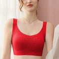 thumbnail image 5 of Women's Bras, Xunlbb Women's Non-Magnetic No Steel Ring Plus Size Thin Adjustable Bra Gathered Comfortable Sexy Lace Bra Daily Bra(Red,XXXL), 5 of 8