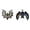 A 1PCS & B 1PCS, variant on 4/3/2/1pcs Halloween Bat Decor, Stained Glass Bat Suncatcher Window Hanging, Gothic Bat Acrylic Wall Art Decorations, Window Hanging Ornaments for Indoor Outdoor Decor