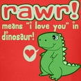thumbnail image 3 of CafePress - Cute! RAWR Means Love Kids Dark T Shirt - Dark T-Shirt Kids XS-XL, 3 of 4