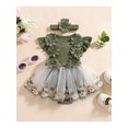 thumbnail image 2 of Newborn Baby Girl Lace Romper Dress 0 3 6 12 18 Months Short Sleeve Floral Ruffle Mesh Tutu Dress Cute Jumpsuits with Headband, 2 of 8