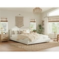 thumbnail image 4 of Lit Rembourré Moderne Minimaliste, Tête de Lit Douce, Tissu en Lin, Sans Rangement, Matelas Non Inclus, Beige, 4 of 12