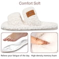 thumbnail image 3 of Northblanc Womens Fuzzy Open-toe Slippers Soft Comfy Memory Foam Indoor House Shoes, 3 of 9