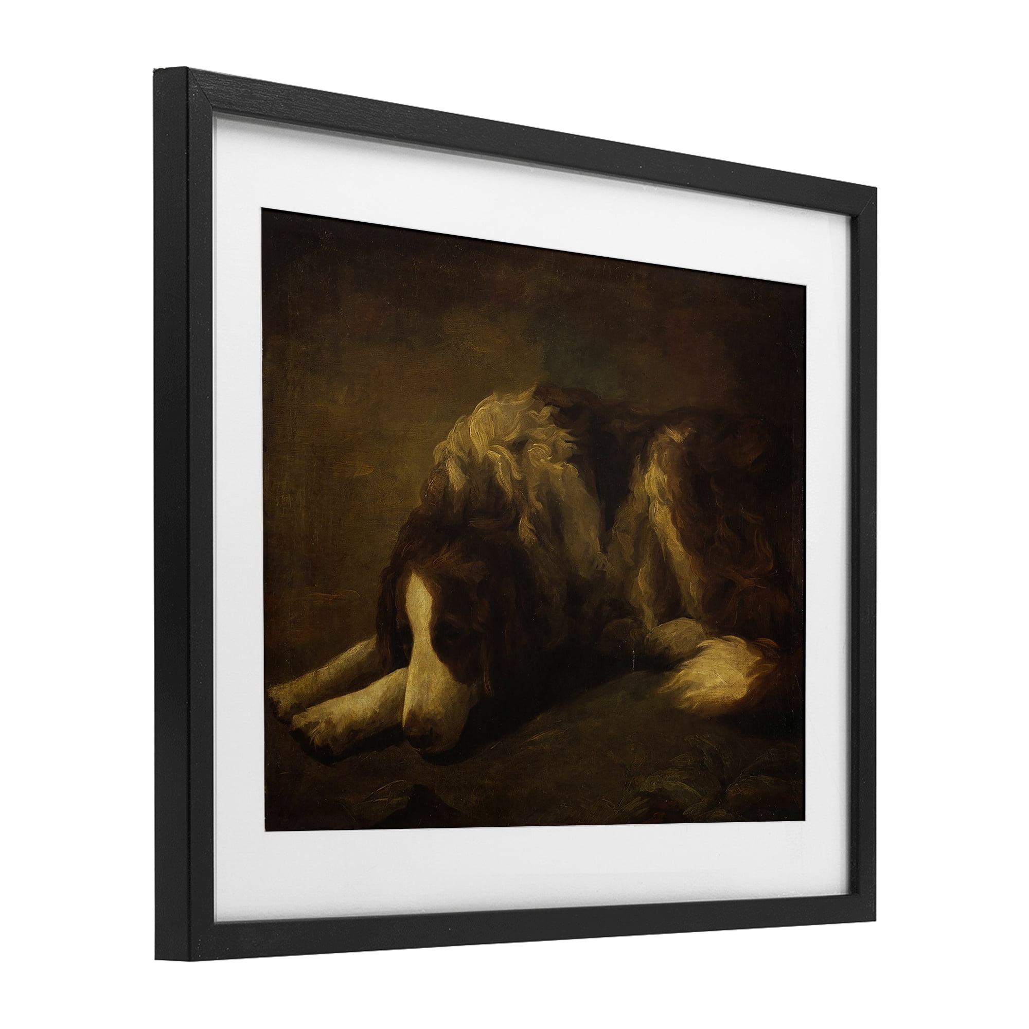 Stupell Industries Dim Lighted Classic Dog Black Framed Print Under Glass, design by Lil' Rue