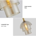 thumbnail image 3 of ECD LIGHTING Modern Glass Pendant Light with 3 Glass Shades in Amber Color - Large, 3 of 7