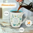 thumbnail image 2 of Christian Art Gifts Women's Ceramic Coffee & Tea Mug: Be Still and Know - Psalm 46:10 Scripture, Microwave/Dishwasher Safe Cup, Lead-free/Non-toxic Religious Drinkware, Teal/White Floral, 12 fl. oz., 2 of 6