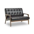 thumbnail image 2 of 2 Piece Mid Century Modern Sofa Set with Sofa and Loveseat in Brown, 2 of 3