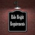 thumbnail image 2 of Ride Height Requirements BLACK Aluminum Composite Sign 15''x18'', 2 of 9