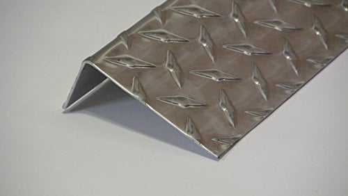 4pcs 3003 UAAC Aluminum Diamond Plate Angle .062 x 1 x 5 x 48 in 