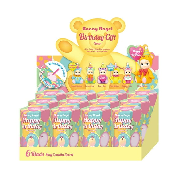 Figura de regalo de cumpleaños de Sonny Angel, oso, 1 al azar