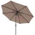 thumbnail image 1 of Costway Parasol de Marché Extérieur Robuste avec Mécanisme d'Inclinaison, Manivelle, 8 Nervures Robustes, Beige, 1 of 9
