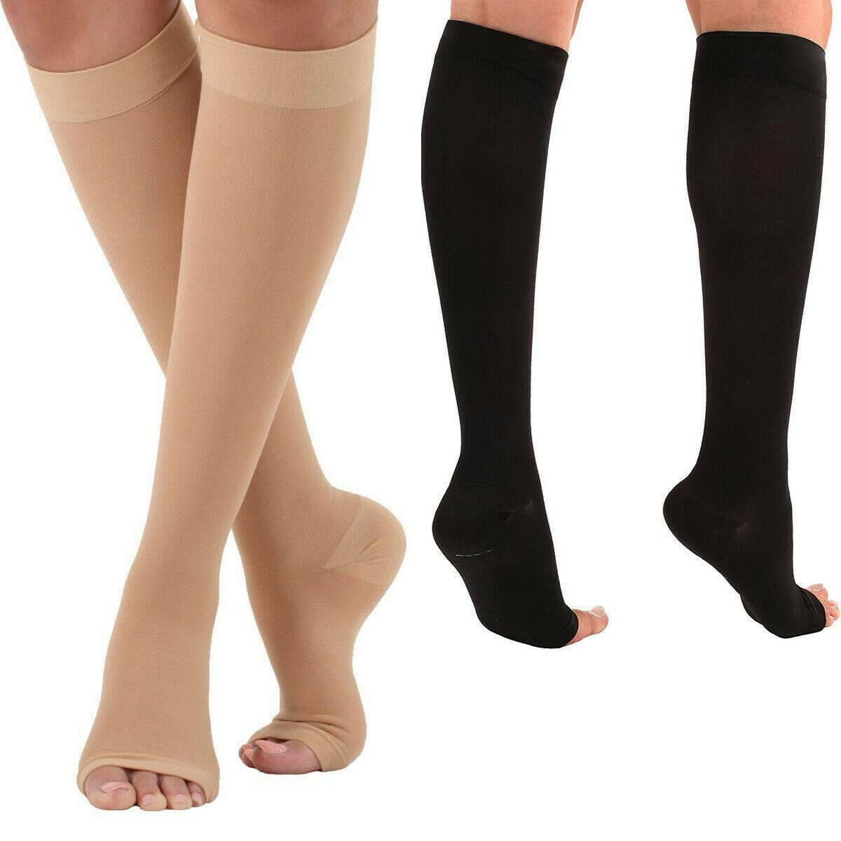 1 Pair Medical Compression Socks Support Varicose Veins Open Toe 18 21mmhg Stockings