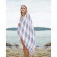 thumbnail image 2 of Purple Plaid Beach Towels Oversized Super Absorbent, Spring Summer Farmhouse Buffalo Checkered Lightweight Bath Towel Quick Dry Sets For Bathroom/Pool/Rv Camping/Beach Play/Gym Room/Picnic 31"x62", 2 of 8