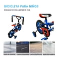 thumbnail image 4 of Bicicleta Infantil The Baby Shop  rodada 12 con ruedas de entrenamiento Azul 12, 4 of 7