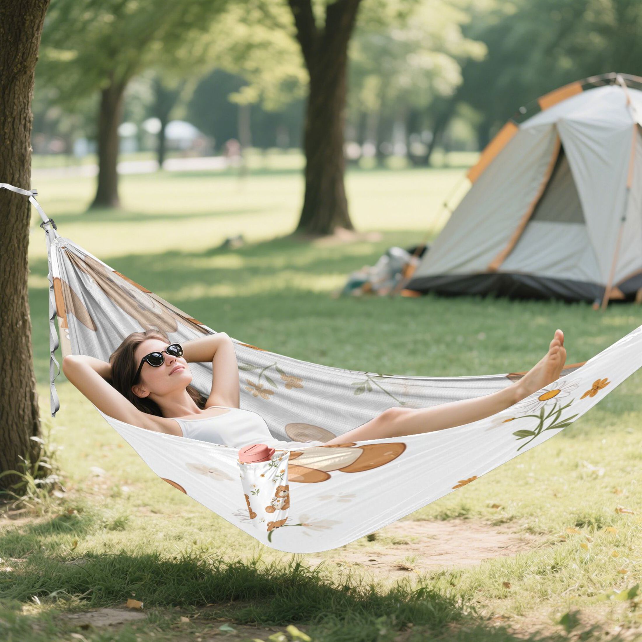 Hammock Camping Hammock Nylon Portable Hammock Travel Camping Hammock Super Beautiful Bear
