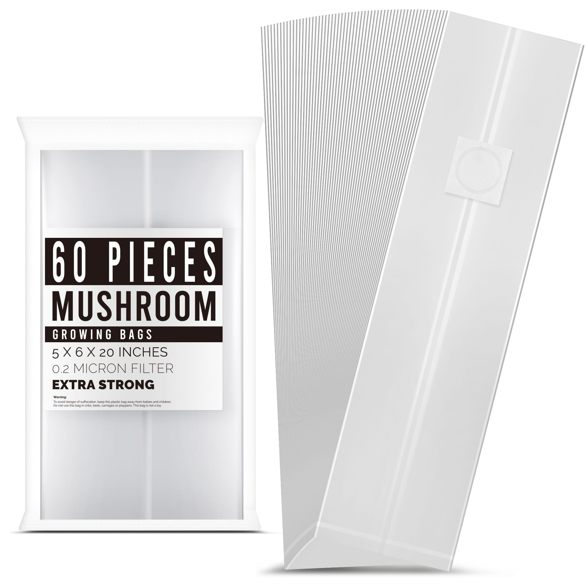 Mushroom Media Online Unicorn Grow Bag 3T .2 Micron Filter 2.2mil Polypropylene 