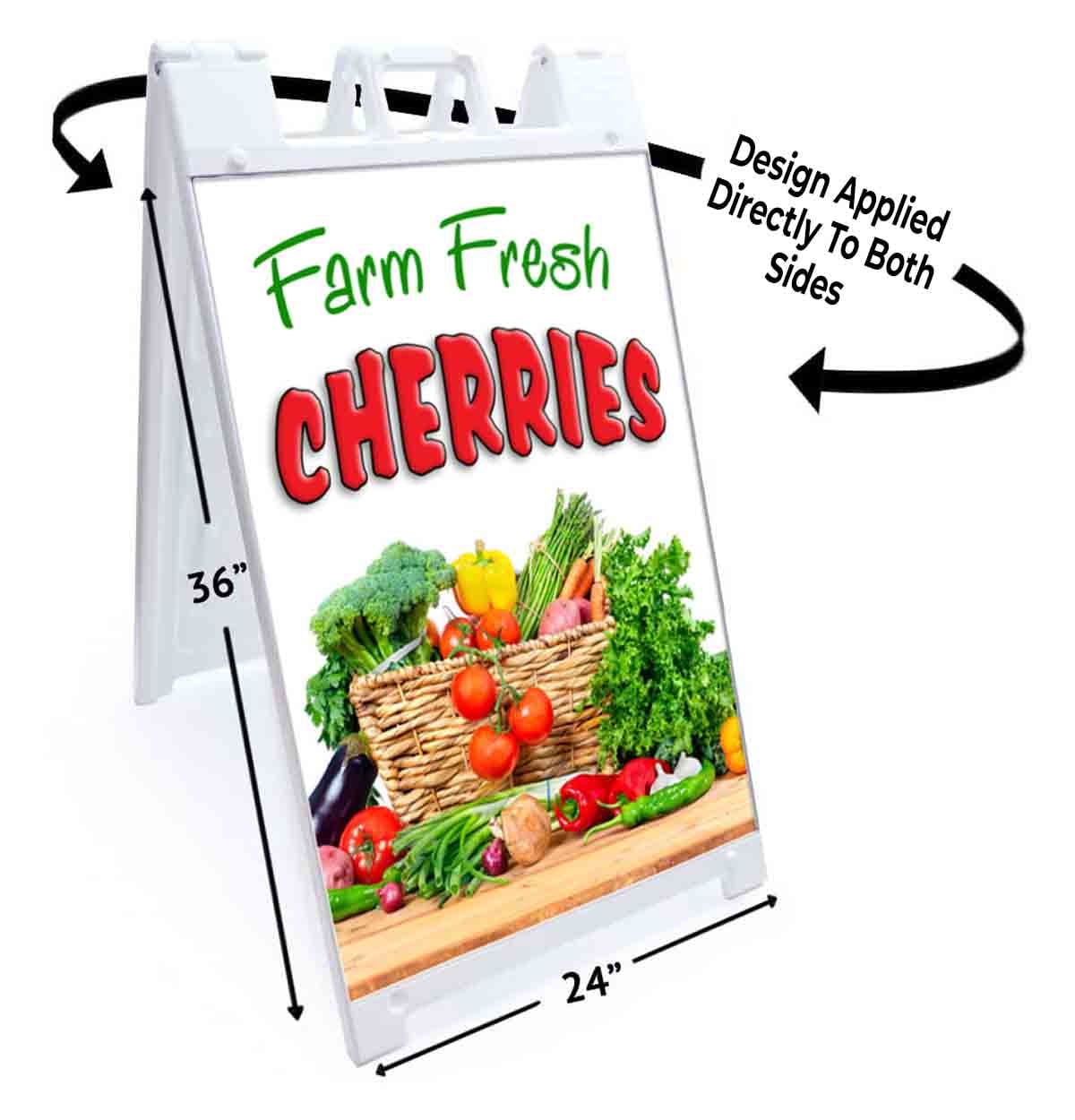 FARM FRESH CHERRIES Advertising Vinyl Banner Flag Sign Many Sizes Available 