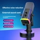 thumbnail image 2 of Micrófono Dinámico RGB para Juegos USB/XLR con Reducción de Ruido, Silenciador y Conector para Auriculares para Gamers, Streaming, Podcasts, Color ., 2 of 5