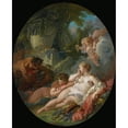 thumbnail image 2 of François Boucher 20x24 Black Ornate Framed Double Matted Museum Art Print Titled: Sleeping Bacchantes Surprised by Satyrs (1760), 2 of 5