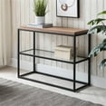 thumbnail image 2 of Maklaine Contemporary 42" Metal Console Table in Black and Bronze, 2 of 9