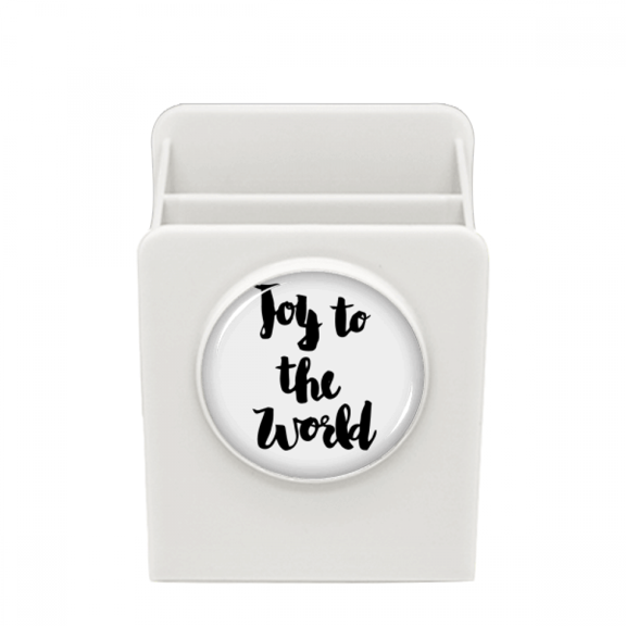 Joy To The World Quote Style Desk Pencil Holder Cup Pen Organizer