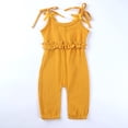 thumbnail image 2 of Esaierr Newborn Girls Suspender Jumpsuit Summer Cool Lace-Up Jumpsuit Lace Pants 6-24M, 2 of 4