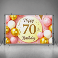 thumbnail image 4 of Round Glittery 70th Birthday Banner Happy Birthday Background Backdrop Party Decorations for Birthday Party Photography Props Celebrations, 4 of 7