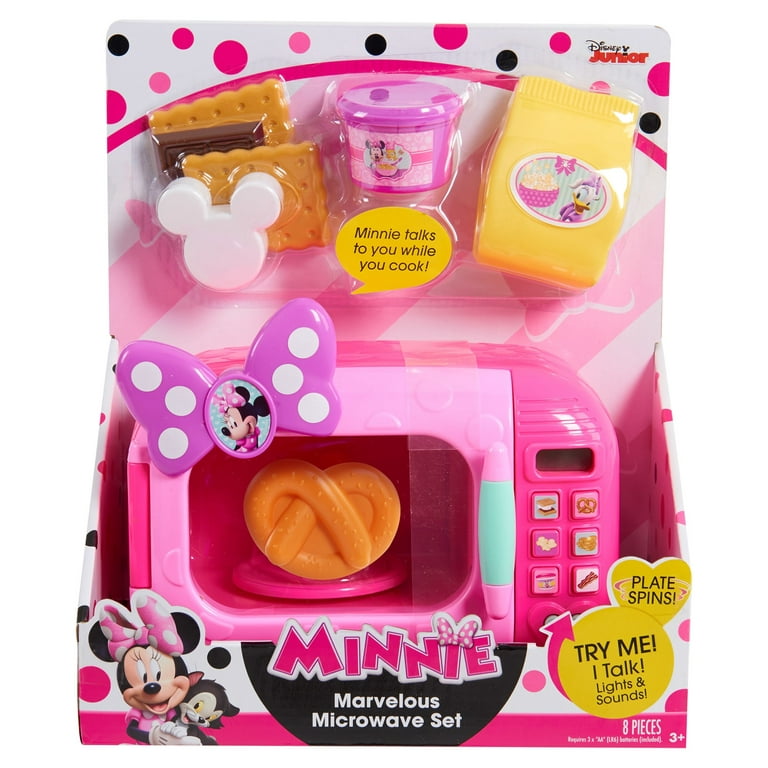 Disney Junior Minnie Mouse Flipping Fun Pretend Play Kitchen Set, Play  Food, Realistic Sounds, Kids Toys for Ages 3 up - Walmart.com