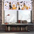 thumbnail image 6 of Halloween Dogs Kitchen Valance 54''''x18'''' Dogs Pumpkins Bats Skulls Rod Pocket Window Treatments Drapes Halloween Party Decor Short Curtain for Bedroom Living Room Bathroom Cafe Home Decor 1 Pack, 6 of 6