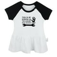 thumbnail image 1 of This Is My Working In The Garage With Grandpa Funny Dresses For Baby, Newborn Babies Skirts, Infant Princess Dress, 0-24M Kids Graphic Clothes (Black Raglan Dresses, 18-24 Months), 1 of 4