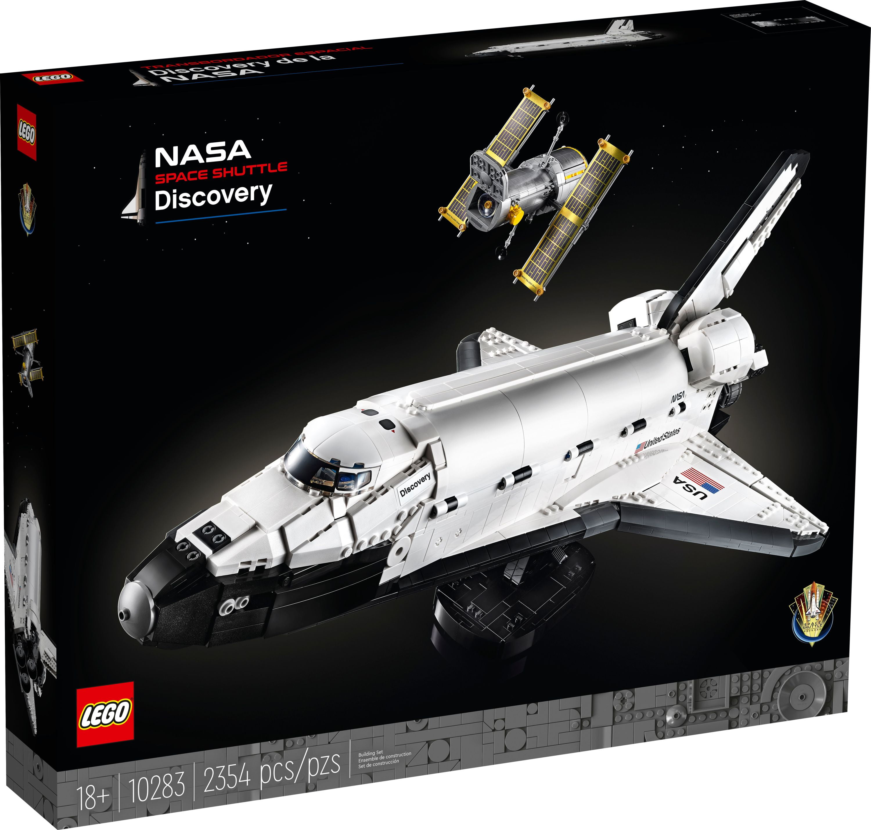 typisk montage Brise LEGO Icons NASA Space Shuttle Discovery 10283 Model Building Kit for  Adults, Spaceship Collection with Hubble Telescope, Space Toy Gift Idea -  Walmart.com