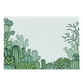thumbnail image 1 of Cactus Cutting Board, Arizona Desert Themed Doodle Cactus Staghorn Buckhorn Ocotillo Plants, Decorative Tempered Glass Cutting and Serving Board, Large Size, Green Pale Green Seafoam, by Ambesonne, 1 of 1