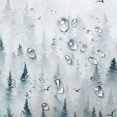 thumbnail image 5 of Rustic Forest Shower Curtain, Nature Foggy Woodland Tree Cyan Waterproof Fabric Bathroom Curtains, Fantasy Fog Magic Winter Tree Bathroom Shower Curtain with 12PCS Hooks, 70X85IN, 5 of 5