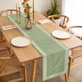 thumbnail image 3 of Grass Green Retro Greek Key Table Runner - 72 Inch Long, Kitchen Dining Table Runner Dresser Scarves, Geometric Greece Ancient Rustic Farmhouse Decor for Coffee Tables Wedding Party Banquet, 3 of 8