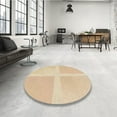 thumbnail image 4 of Ahgly Company Tapis d'Intérieur Lavables en Machine Rectangle Transitionnel Kaki Doré, 7' x 10', 4 of 7