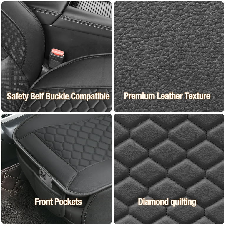 Car Seat Cover Leather Black Panther Luxury Faux Leather Car Seat