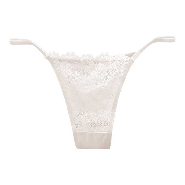 Gibobby Tangas de sexy para mujer Tanga transparente de encaje Sexy para mujer, bragas finas de algodón sin costuras de cintura para mujer(Blanco,Talla única)