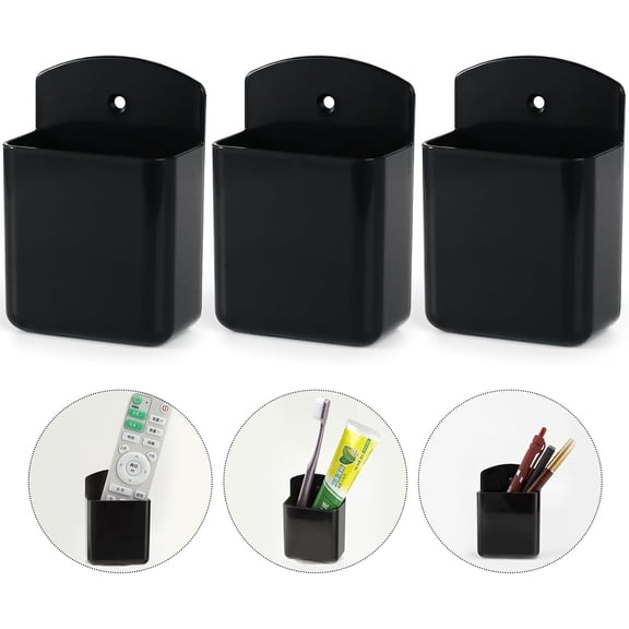 3 PCS Remote Control Holder Set, Wall Mounted Remote Control Holder for TV, Self Adhesive Storage Organizer for Home Office, Durable Remote Holder for Easy Access to Remotes and Pens