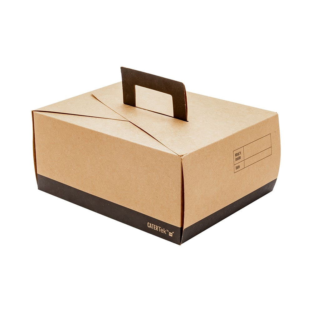 Lunch box with cardboard handle - Picnic box made of cardboard
