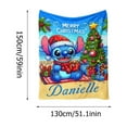 thumbnail image 2 of Stitch 51"*59" Christmas Flannel Blanket - Cartoon Cute Pet Design for Naps & Sofa UseStitch_#C152, 2 of 5