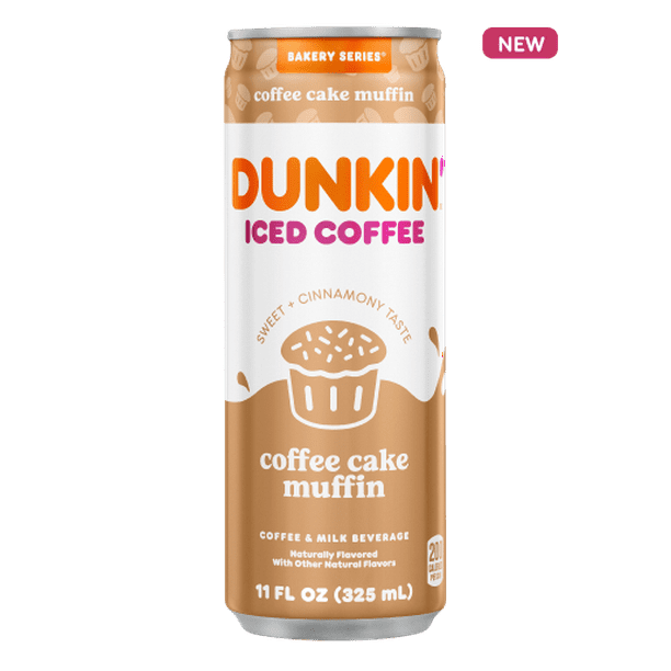 Dunkin' Coffee Cake Muffin Iced Coffee 11 fl oz, 12 Cans
