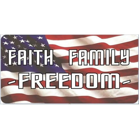 Faith Family Freedom Photo License Plate