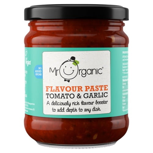 Mr Organic Tomato & Garlic Puree 200g, British Import (Pack of 2)