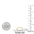 thumbnail image 2 of Dazzlingrock Collection 0.20 Carat (ctw) Round Diamond Ladies Wedding Contour Guard Band 1/5 CT, 14K Yellow Gold, Size 4.5, 2 of 2